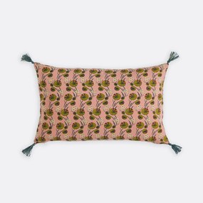 Rechthoekige kussenhoes, katoen, bloemenprint, YASUO