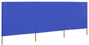 vidaXL Windscherm 3-panelen 400x120 cm stof azuurblauw