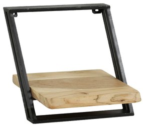 Wandschap Set Hout En Metaal - 100x25x65cm.