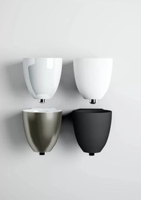 Clou Flush 6 keramische fontein 27cm met kraangat platina/wit glans