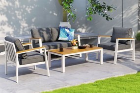 Zakintos Koffie 4 aluminium set wit Garden Point