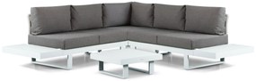 Hoek loungeset 5 personen Aluminium Wit Lifestyle Garden Furniture Lorenzo