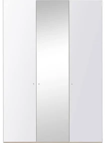 Goossens Kledingkast Easy Storage Ddk, Kledingkast 153 cm breed, 220 cm hoog, 2x glas draaideur en 1x spiegel draaideur midden