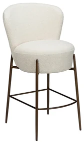Dan-Form Orbit Boucle Barstoel Dove Lichtgrijs Met Hoge Rugleuning