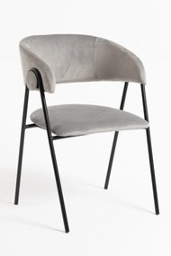 Mihu Zwart Fluwelen Stoel