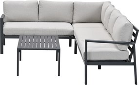 Garden Impressions Denver loungeset 4-delig links – donker grijs