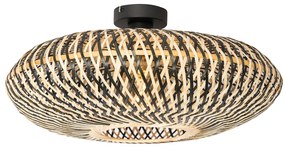 Oosterse plafondlamp zwart bamboe 50 cm - Ostrava