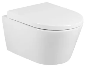 QeramiQ Urby Wandtoilet - 52x35x33cm - spoelrandloos - zonder zitting - glans wit 140044004cx