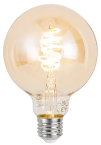 Smart plafondlamp donkerbrons 6-lichts incl. 6 Wifi G95 - Sydney Design E27 Binnenverlichting Lamp