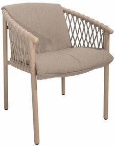 4 Seasons Outdoor Allora dining chair latte  Tuinstoel    taupe weerbestendig