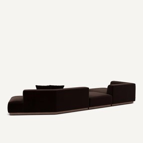 Open hoekbank links XL fluweel, Jacopo