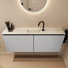 Mondiaz Ture DLux toiletmeubel 120cm plata met wastafel ostra midden met kraangat