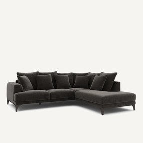 Hoekbank in chenille fluweel, ARMENTO