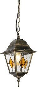 Vintage buiten hanglamp antiek goud - Antigua Klassiek / Antiek E27 IP44 Buitenverlichting vierkant