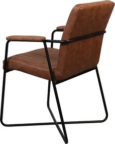 Eetkamerstoel - Henry - lederlook Soft cognac