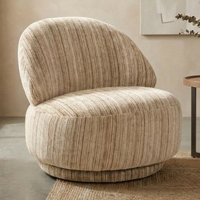 Retro Stoffen Fauteuil Bruin