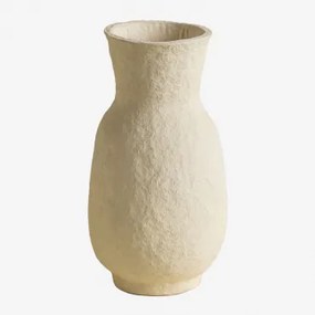 Decoratieve Vaas Van Papier-maché Reynolds Beige – Crème - Sklum