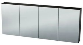 Nemo Spring Nebulo spiegelkast - 140x65x17.8cm - 4 deuren - glazen leggers - met stopcontact - zonder schakelaar - kleur: U899 ST9 Cosmos Grey 20036991