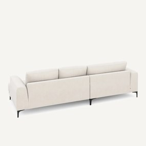 XL hoekbank links in chenille fluweel, MARSILE