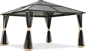 Moderne tuinprieel Santiago 4x4 m met klamboe Garden Point beige