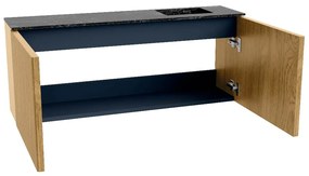 Mondiaz Joya DLux 100cm toiletmeubel oak met wastafel faye rechts 1 kraangat lava