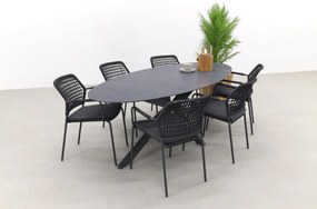 Barista/Privada 240x107 - Ovale tuinset - 7-delig - stapelbaar OP=OP