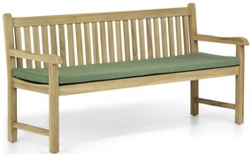 Garden Collections Preston tuinbank teak 180 cm incl. forest green kussen