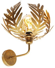 Vintage wandlamp goud 25 cm - Botanica Landelijk, Retro E27 Binnenverlichting Lamp