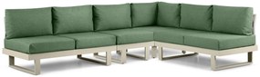 Hoek loungeset 6 personen Aluminium Taupe Lifestyle Garden Furniture Lorenzo