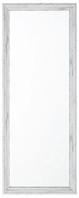Wandspiegel wit/houtlook 50x130 cm BENON Beliani
