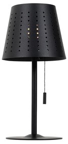 Set van 2 tafellampen zwart oplaadbaar en solar - Ferre