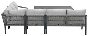 Garden Impressions Tarera lounge dining set 5-delig - donker grijs