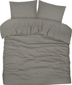 Dekbedovertrek Seersucker Deluxe - 100% katoensatijn - 200x200/220 - greige