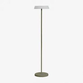 Draadloze Led Solar Vloerlamp Voor Buiten Van Polyethyleen En Ijzer Ulenia Groen – Intens Olijf - Sklum