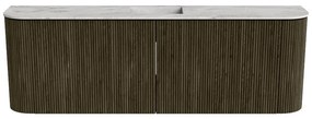 Mondiaz Joya DLux 125cm toiletmeubel ronding links/rechts shadow met wastafel faye midden 1 kraangat glace