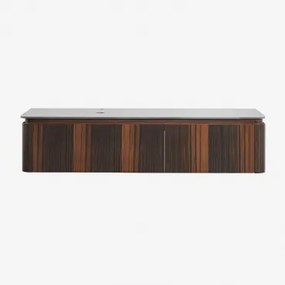 Hangend Badkamermeubelset 160x55 Cm In Lavena Hout Donker Hout & Spiegelloze - Sklum