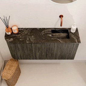 Mondiaz Joya DLux 90cm toiletmeubel ronding links shadow met wastafel faye rechts zonder kraangat lava