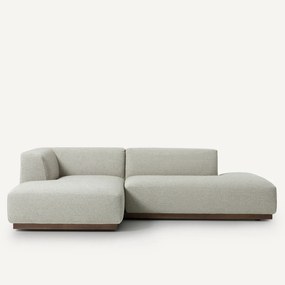 Bank links hoek XL structuur viscose linnen, JACOPO