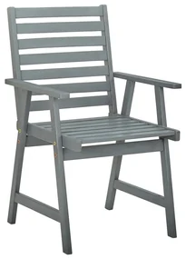 vidaXL Tuinstoelen 3 st met kussens massief acaciahout
