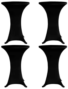 vidaXL Statafelhoes 4 st stretch Ø70 cm zwart