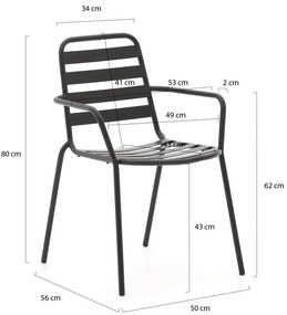 Forza Aziano balkonset 3-delig stapelbaar