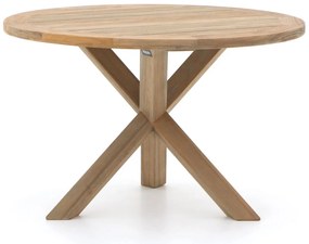 Tuin eettafel ROUGH | Rond | Tuintafel Teakhout | Ø120cm | 4 personen | Kees Smit Tuinmeubelen