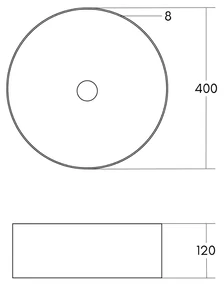 Best Design Luzz waskom 40cm keramiek grijs mat