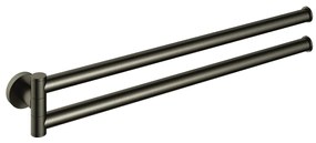 Hotbath &More handdoekhouder draaibaar geborsteld gunmetal PVD