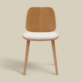 Scandinavische Vintage Stoel Plywood Eiken