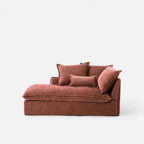 Longchair links, afneembare hoes, in gemêleerd polyester, ODNA