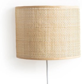 Wandlamp in gevlochten rotan, Dolkie