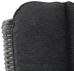 Tuinset 6 personen 240 cm Wicker Zwart Garden Collections Venerdi/Brighton