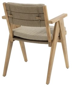 4 Seasons Outdoor Mats tuinset teak met Hampton tuintafel 240  cm Tuinset   beige weerbestendig