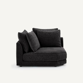 Modulair hoekbank in chenille fluweel, TIBERIO